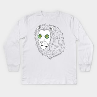 Cowardly lion Kids Long Sleeve T-Shirt